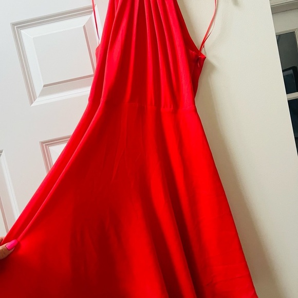 Express Red Halter Strapless Sundress - Picture 2 of 8